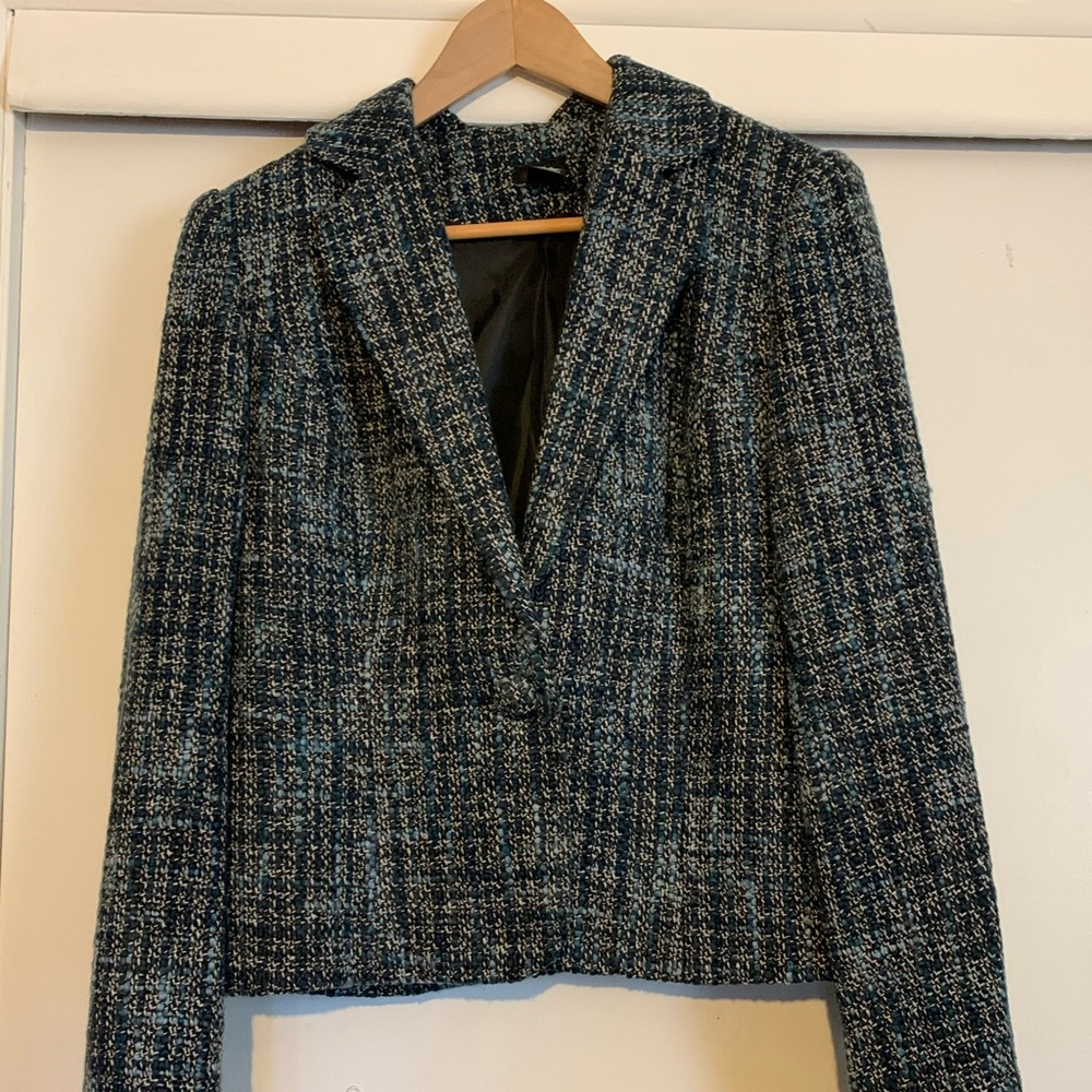 Vintage plaid pattern blazer